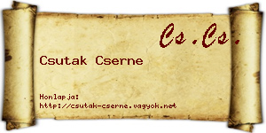 Csutak Cserne névjegykártya